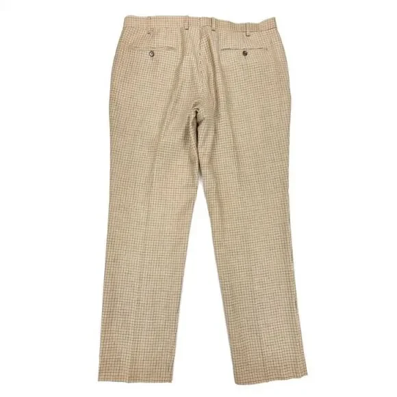 NEW J Crew Ludlow Slim Fit Pant English Wool Linen Houndstooth 38x32 Old Money